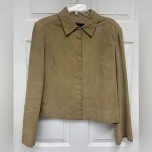 Express tan suede leather jacket sz 11/12